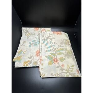 2 Montgomery Ward Floral Pillowcases Standard Percale Granny Cottage Core